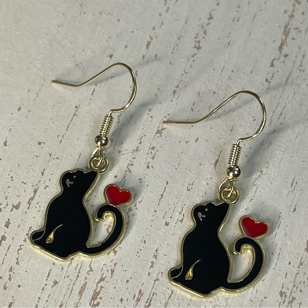 Black Cat Earrings